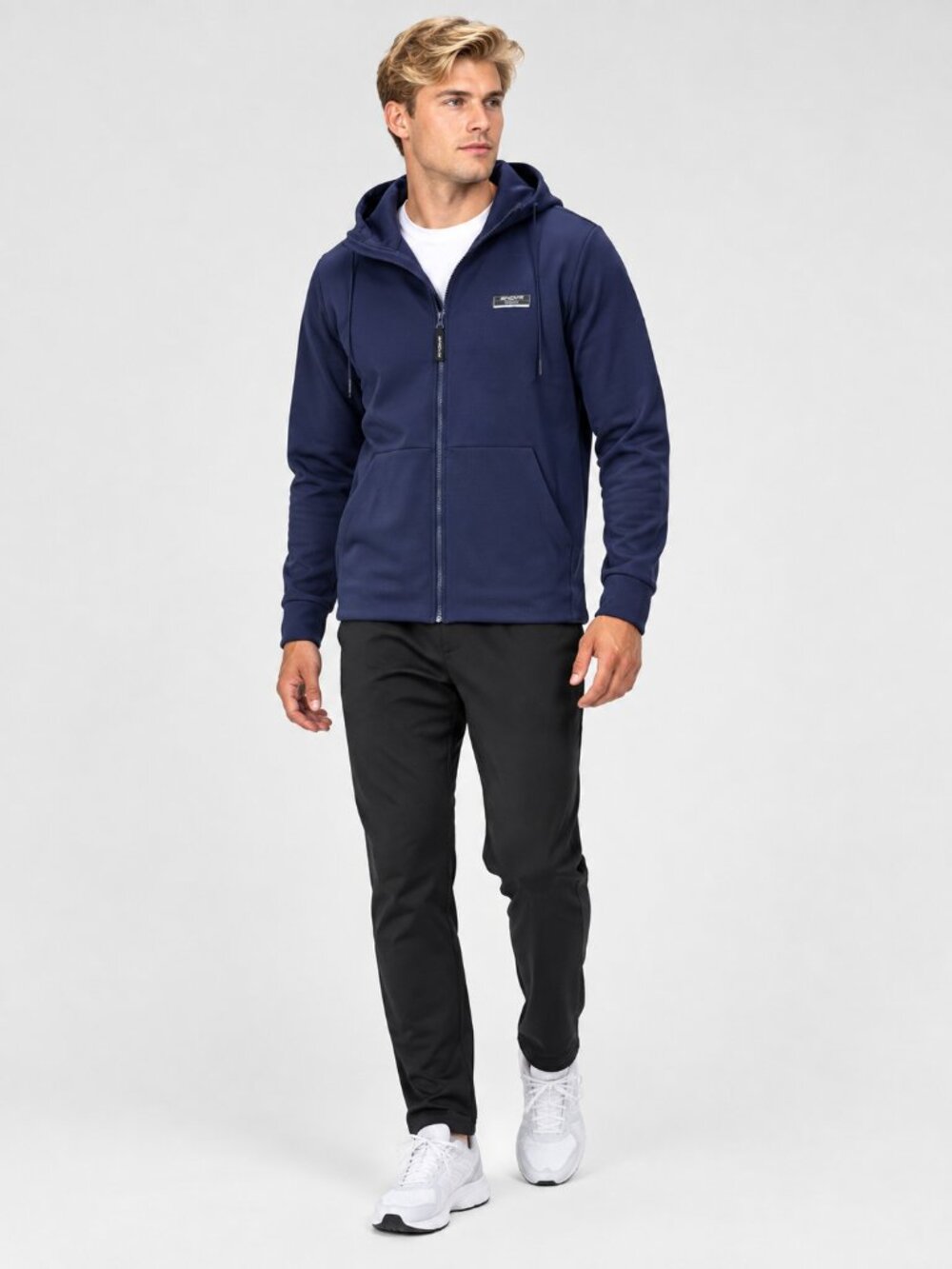 NWT Endeavor Athletic Mens The Dynamic Warmup Hoodie Navy M Cooling Performance